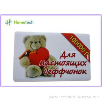 Credit Card USB Storage Device , Extra Large Imprint Area